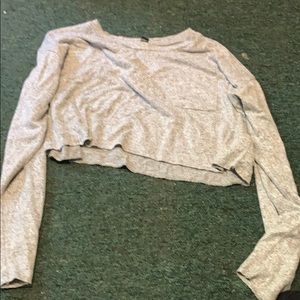 Gray crop top